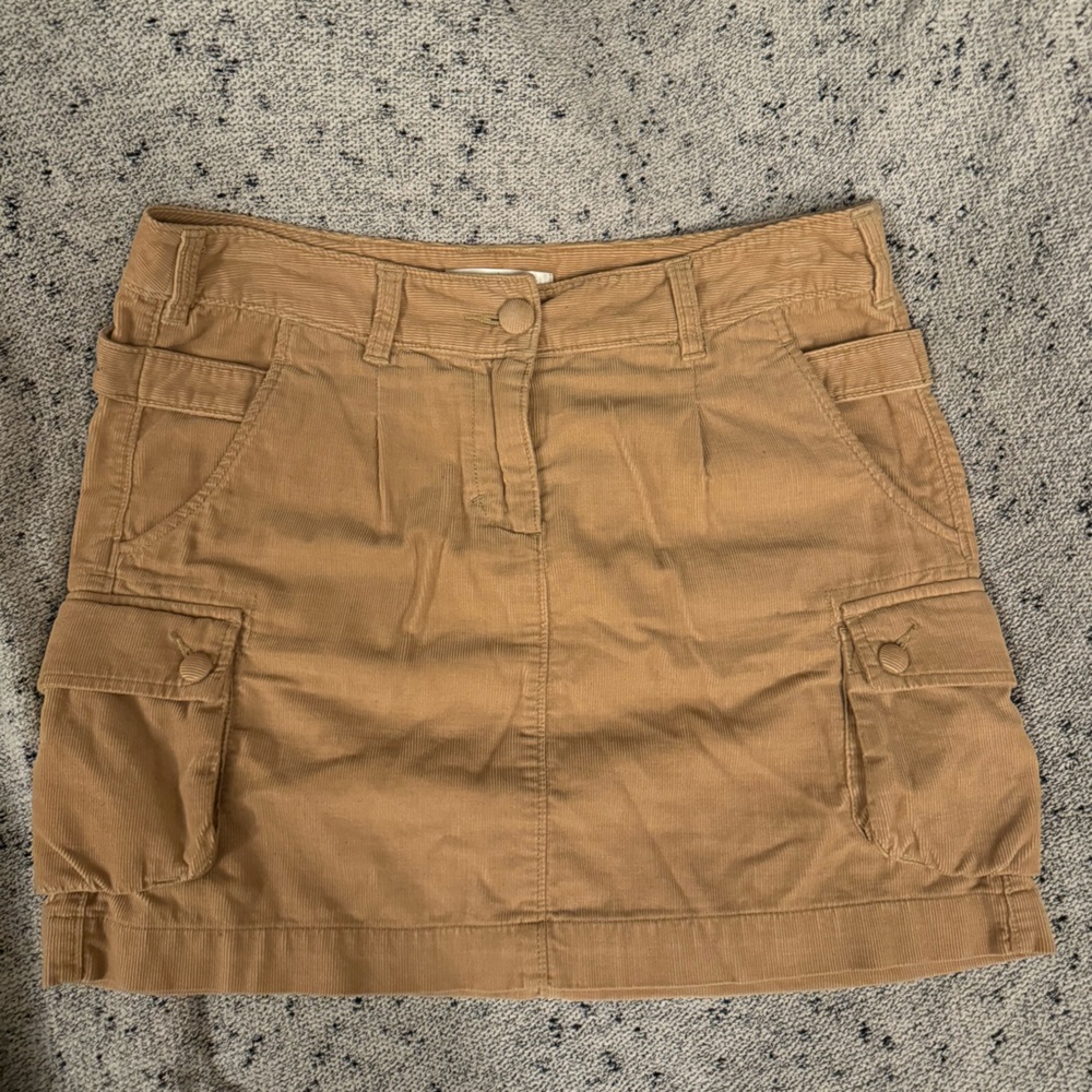 White House Black Market Tan Corduroy Skirt